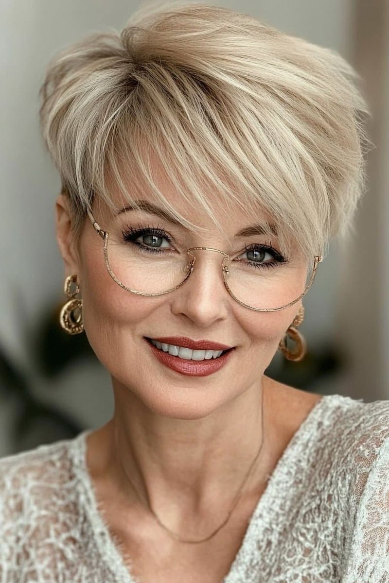 Pixie Cut with Bangs