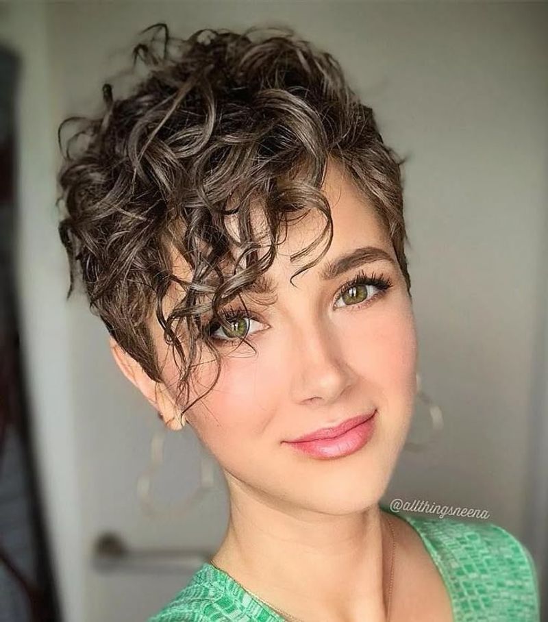 7. Curly Bangs with a Pixie Cut