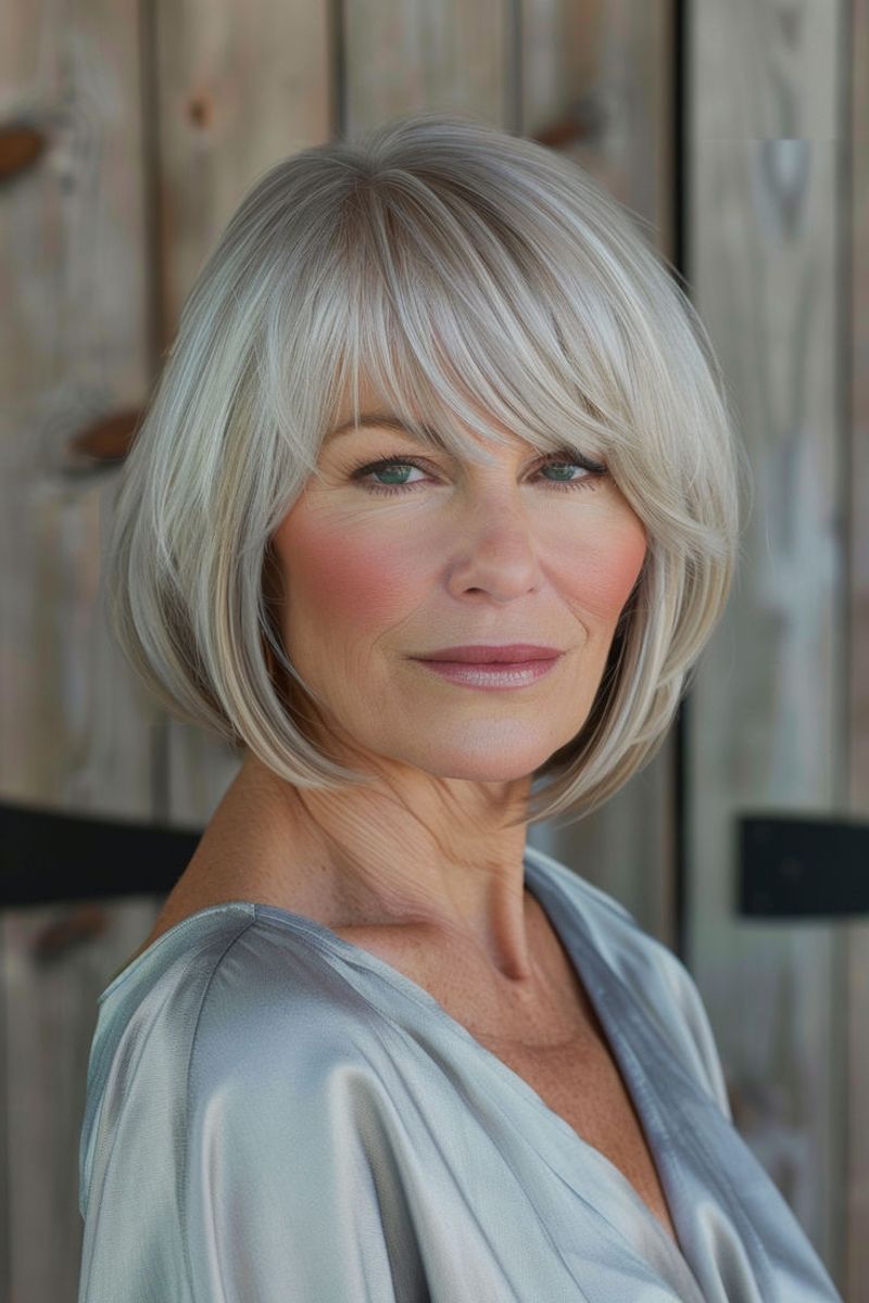 Angled Bob with a Fringe