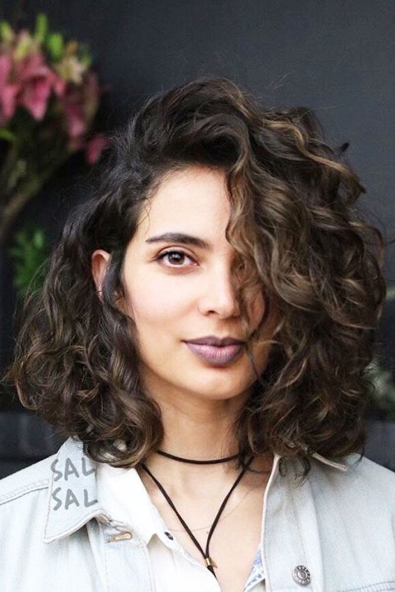 Asymmetrical Curl Bob