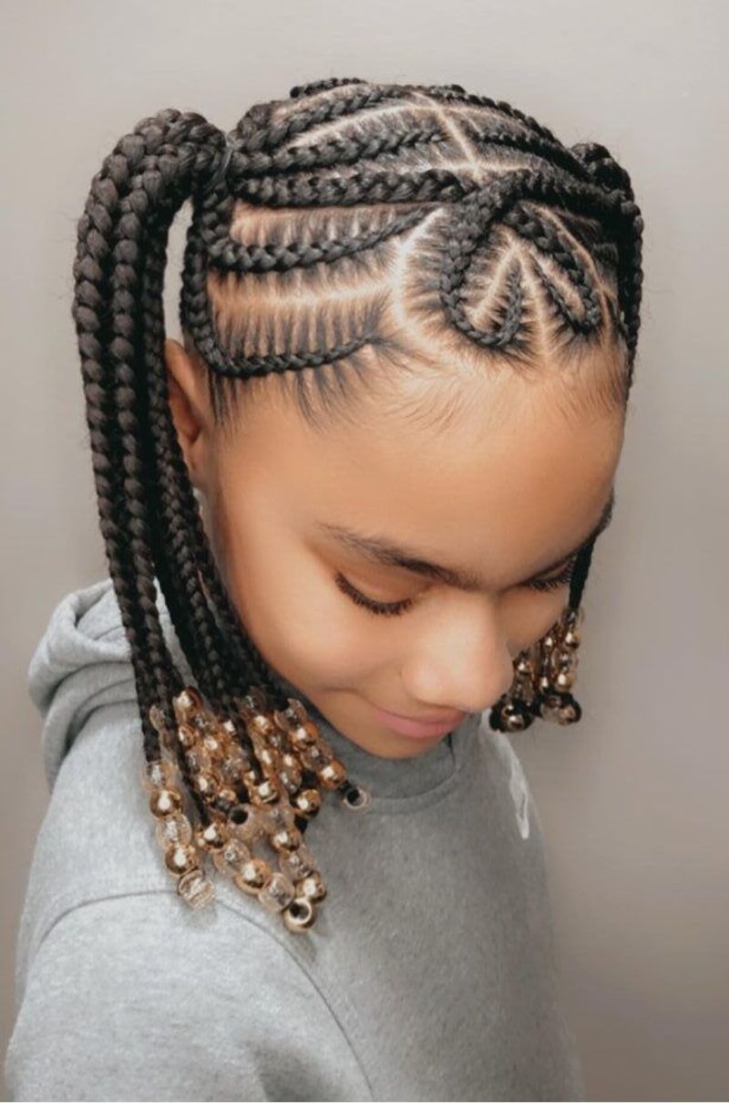 Asymmetrical Ghana Braids