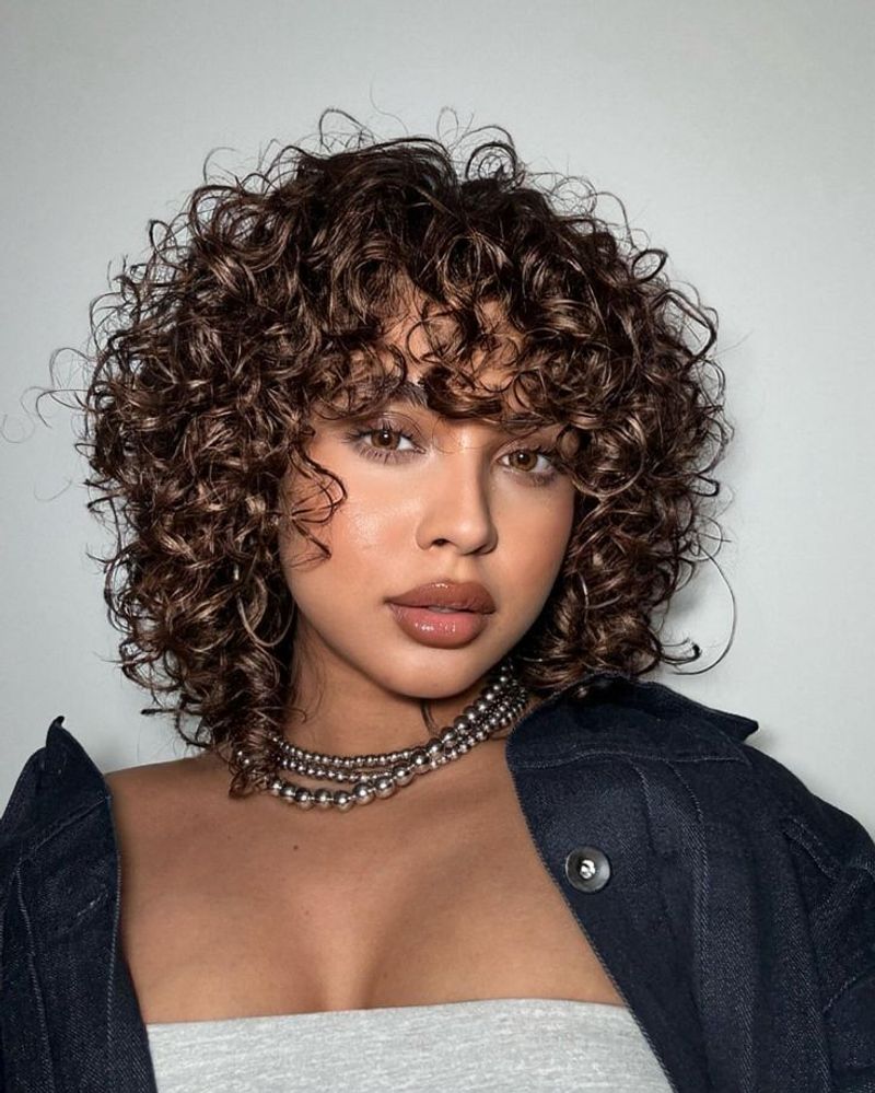 Curly Layered Bob
