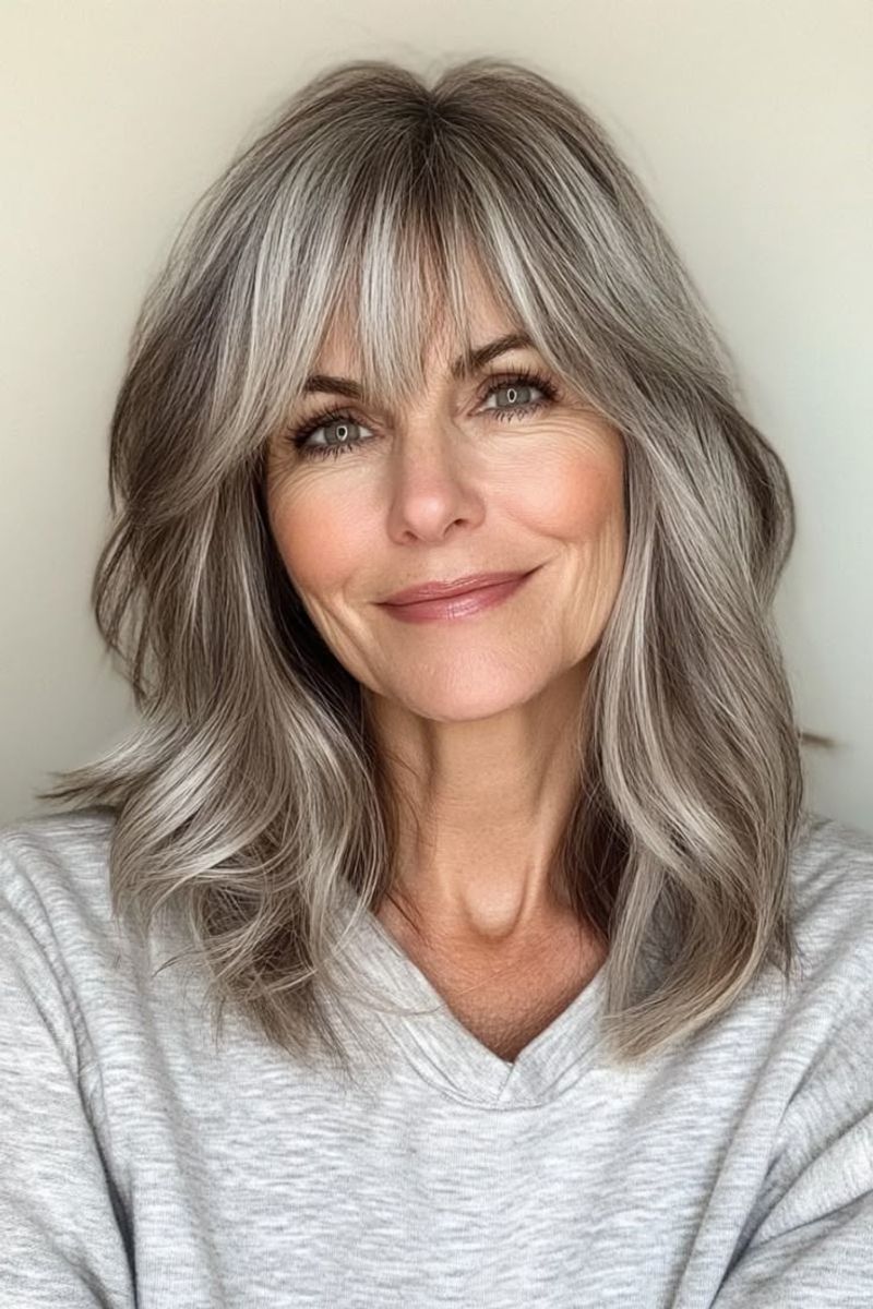 Try: Soft Layered Bangs