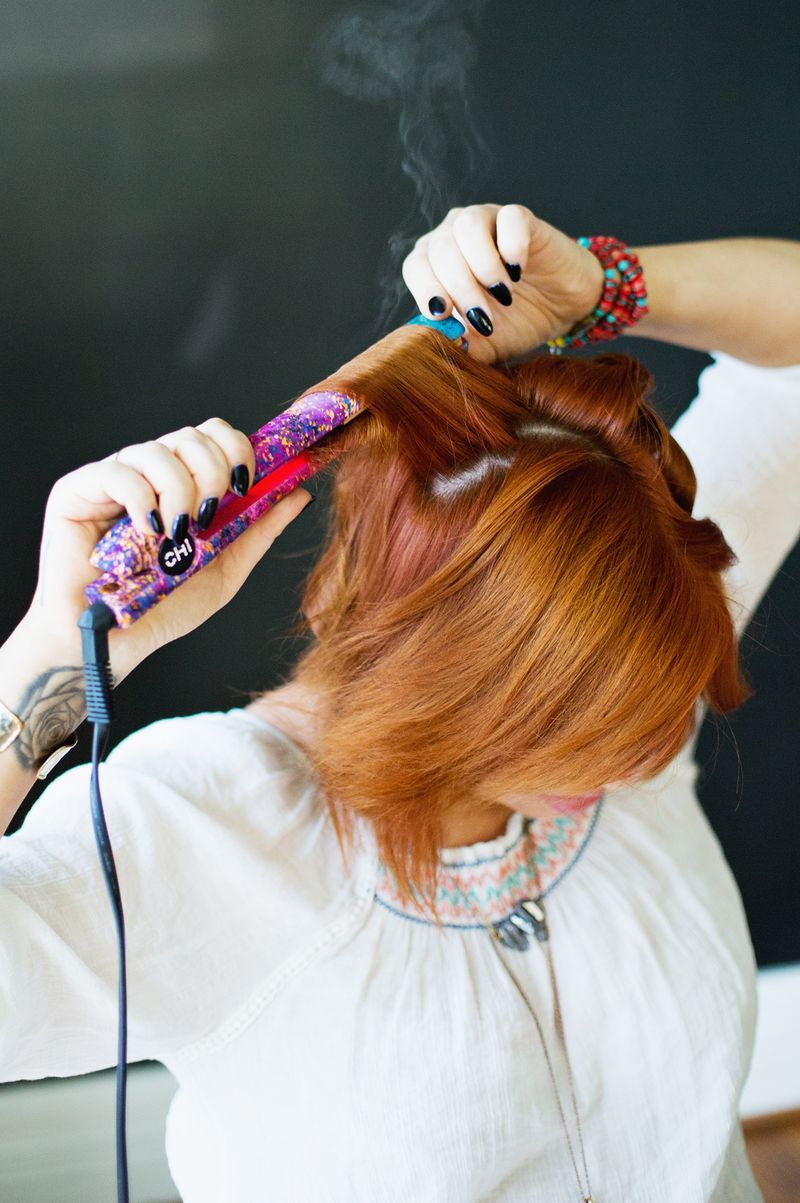 Beachy Waves with Flat Iron