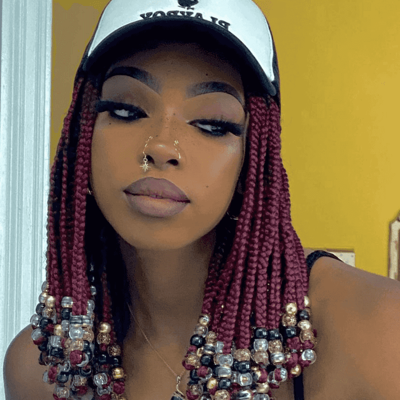 Bohemian Beaded Box Braids