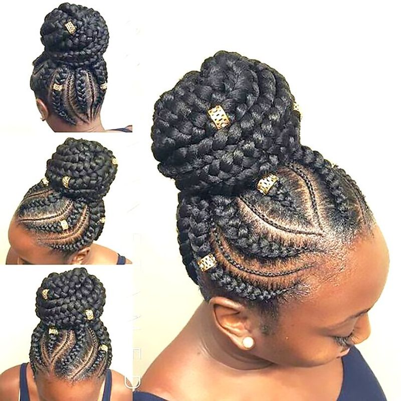 Braided Bun with Beads