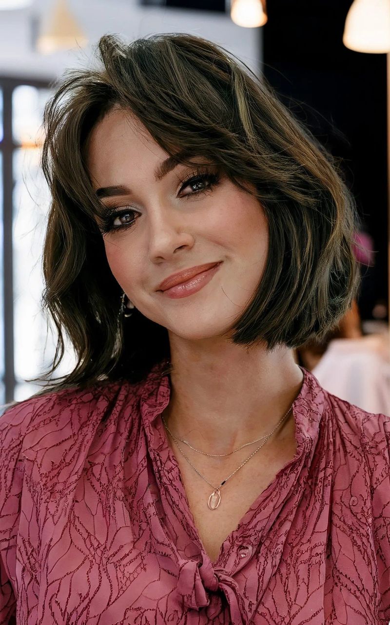 Butterfly Bob with Bangs