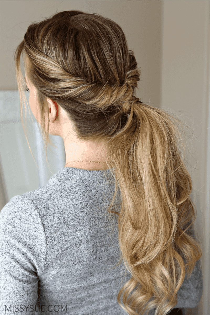 Casual Ponytail with Twists