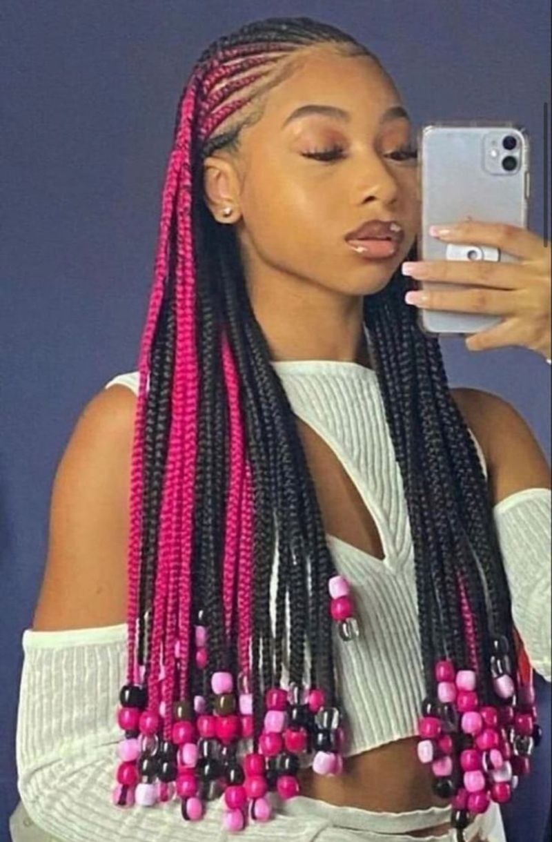 Colorful Peek-a-Boo Braids
