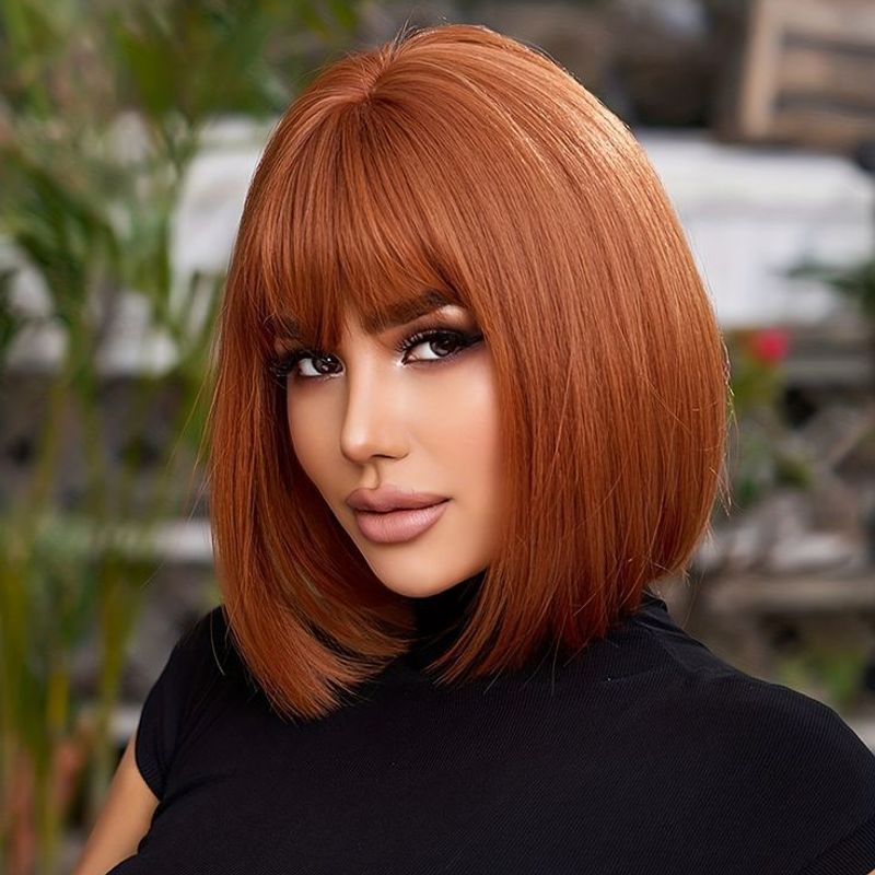 Copper Bob with Bangs