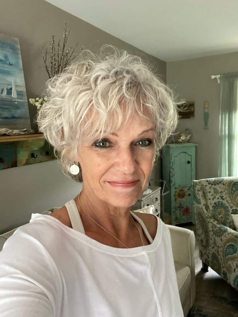 Curly Choppy Cut