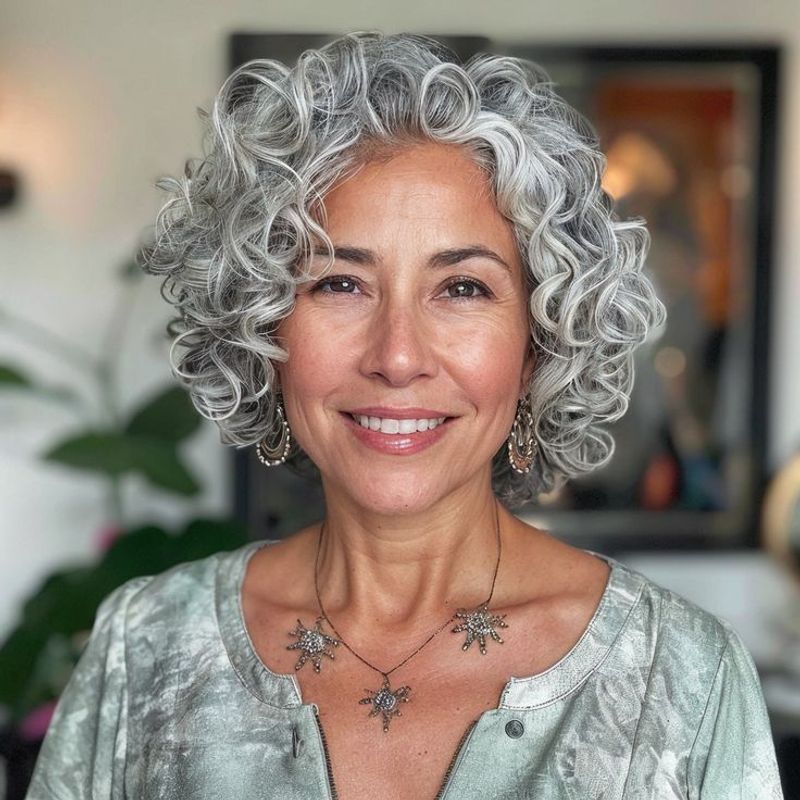 Curly Layered Bob