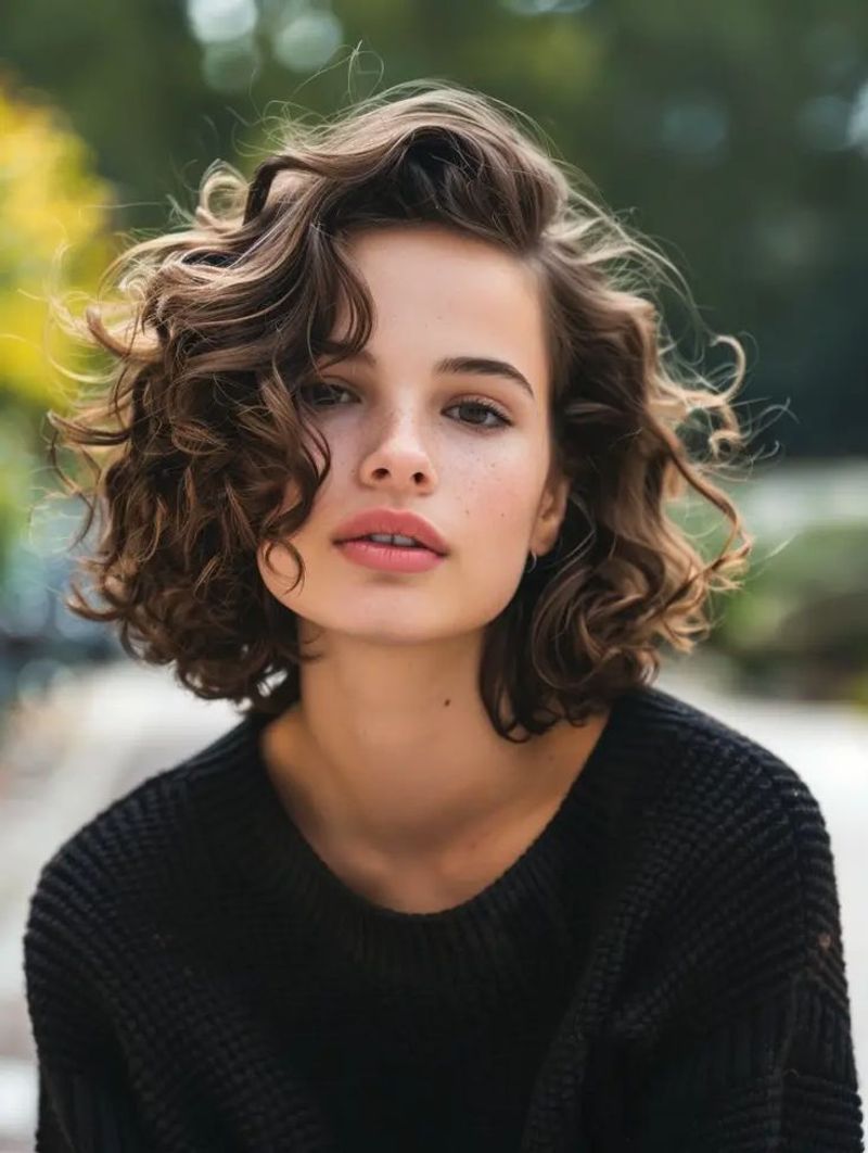 Curly Layered Bob