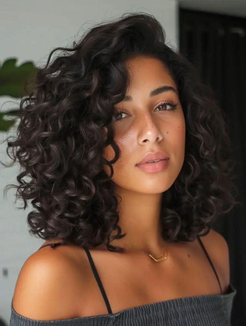 Curly Layered Lob