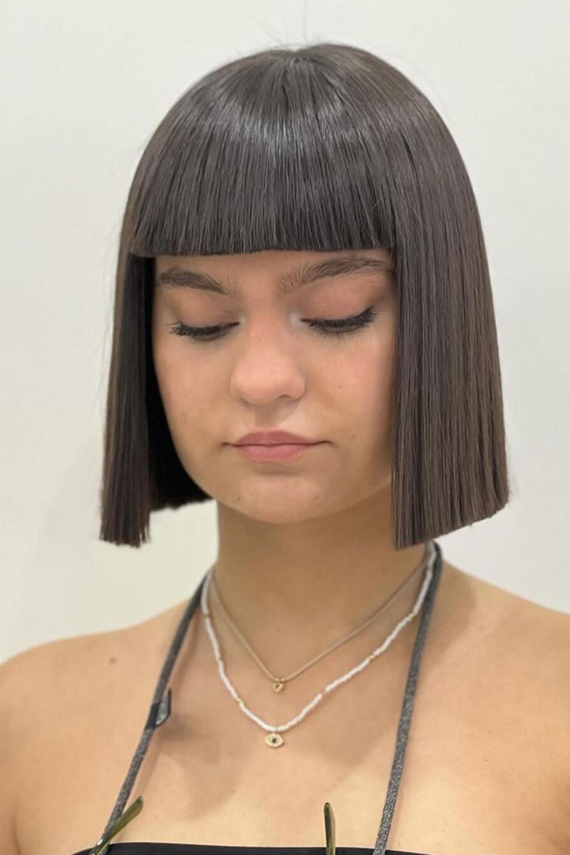 Blunt Micro Bob with Bangs