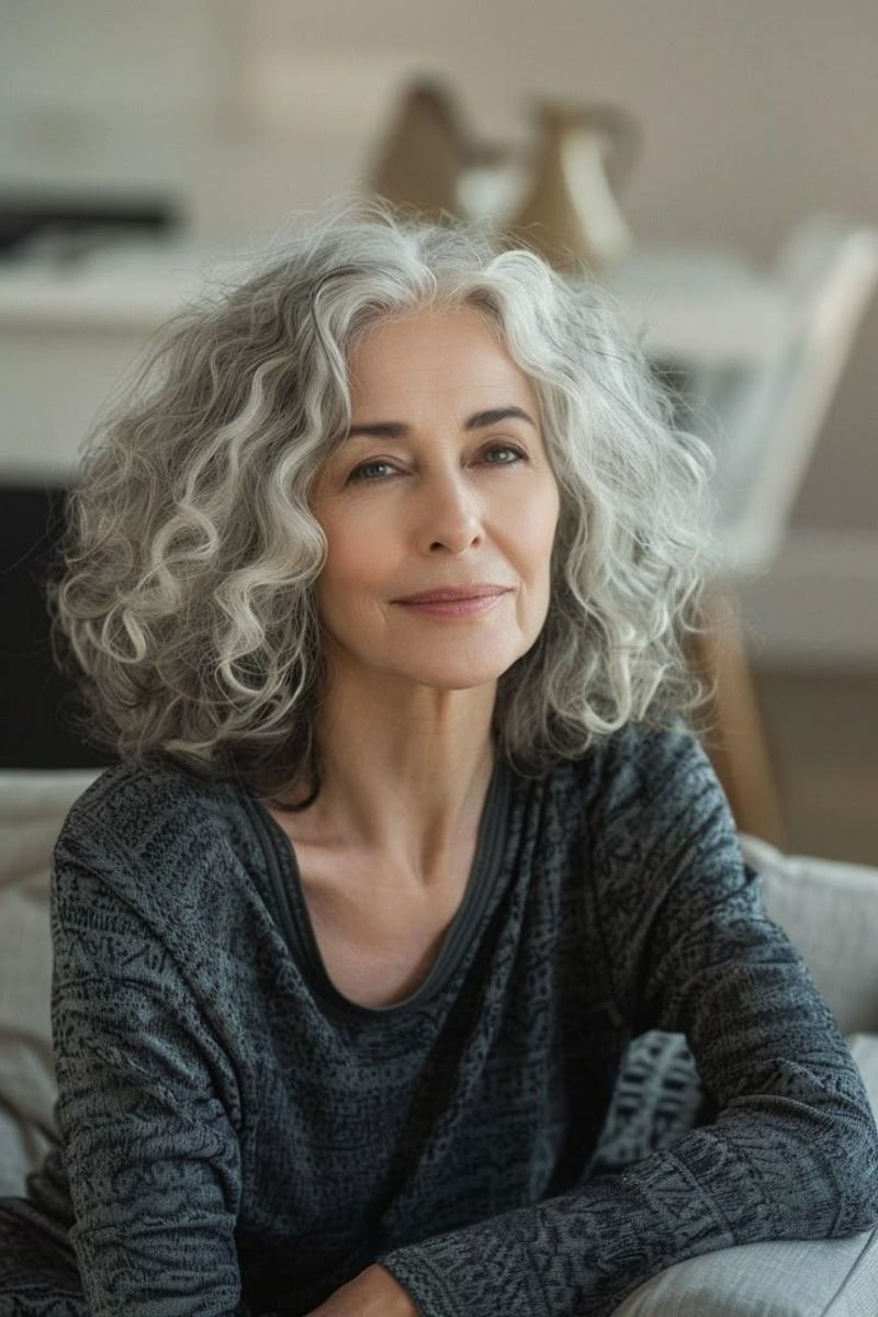 Curly Shoulder-Length Cut
