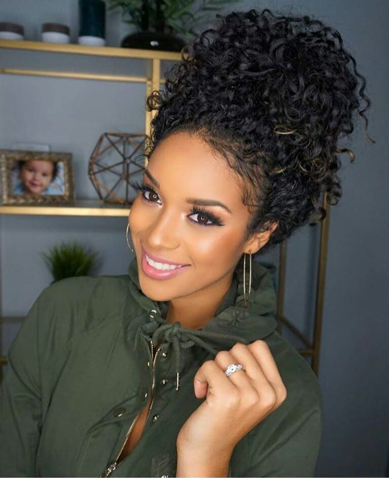 Curly Top Knot