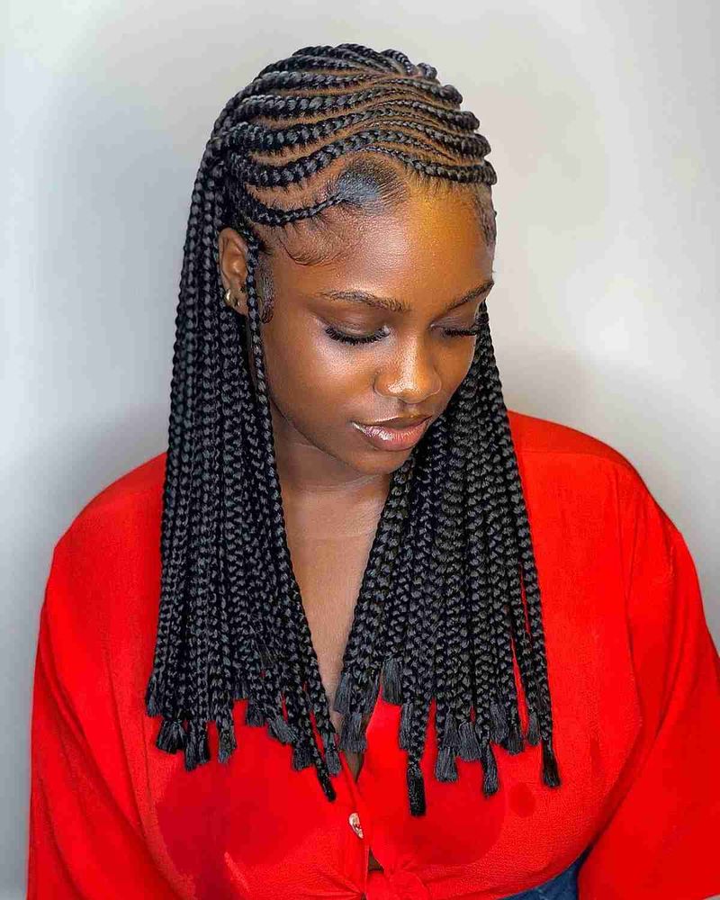 Curved Ghana Braids