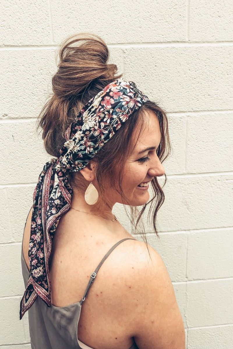 Bohemian Bun with Scarf
