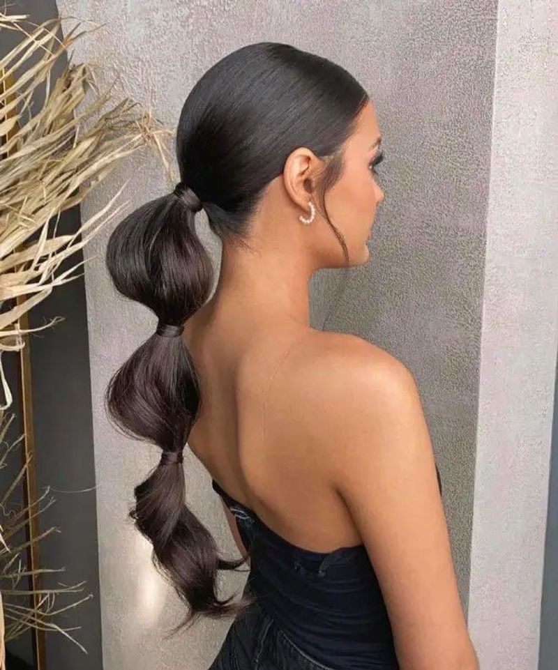 Elegant Evening Bubble Ponytail