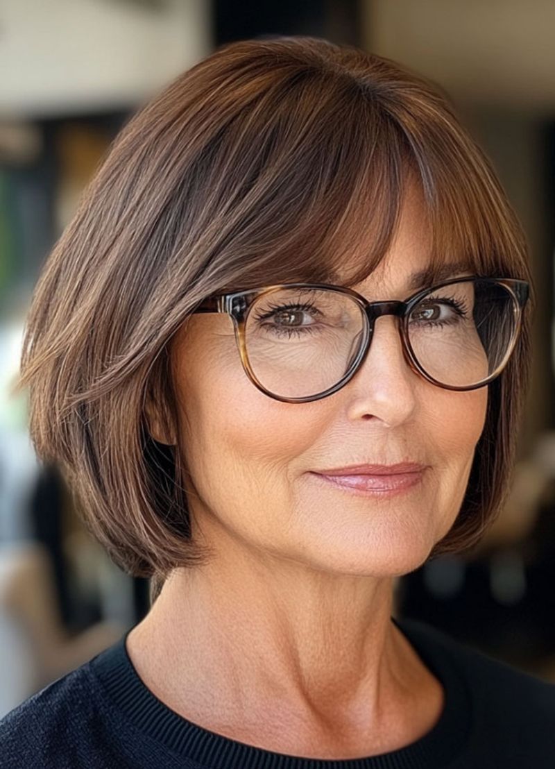 Elegant Bob with Bangs