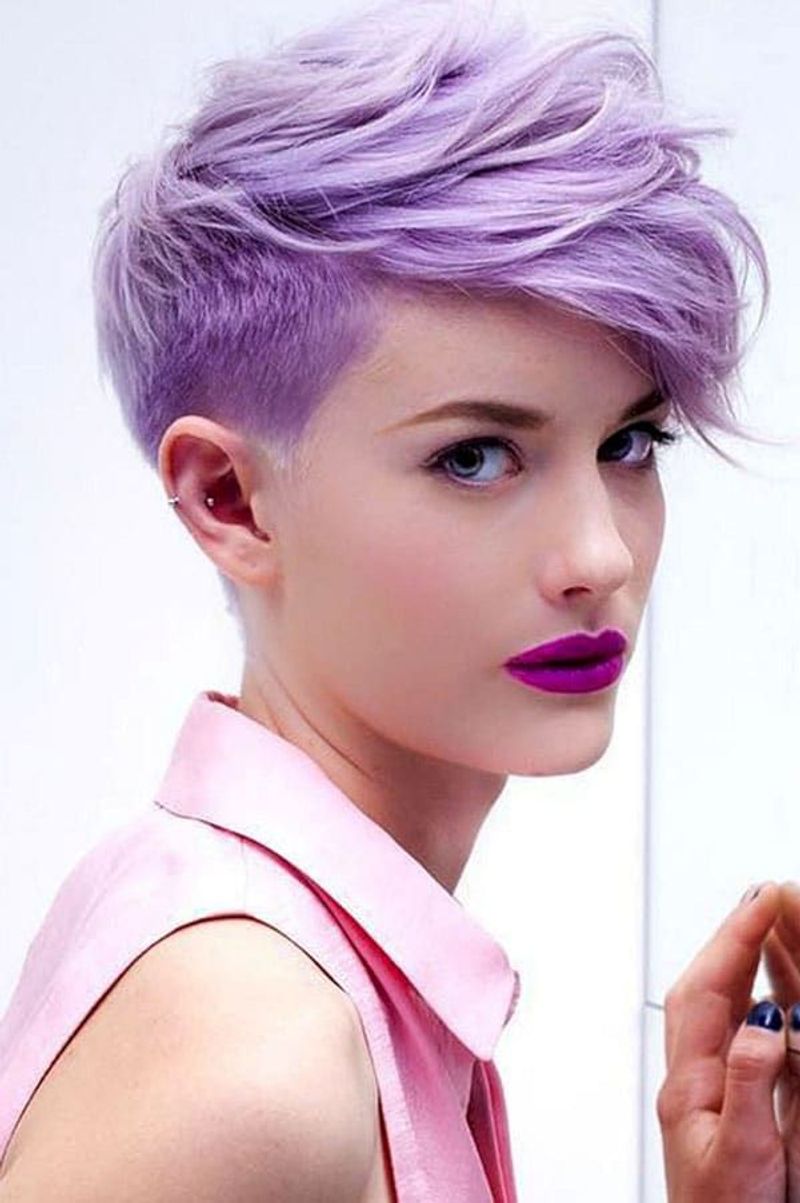 Lilac Wavy Pixie
