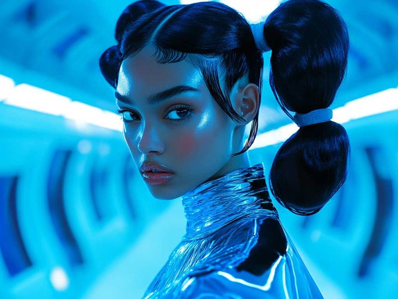 Modern Art Bubble Ponytail