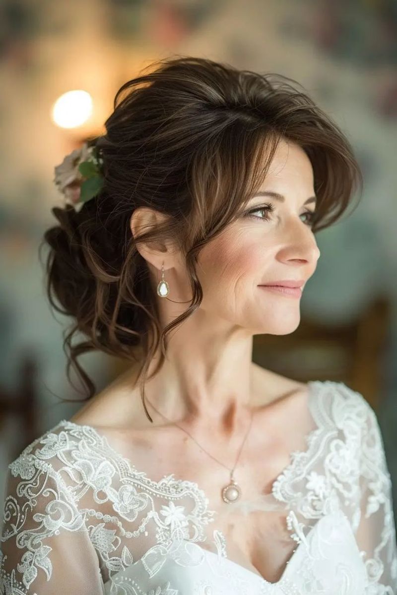 Elegant Updo with Soft Tendrils