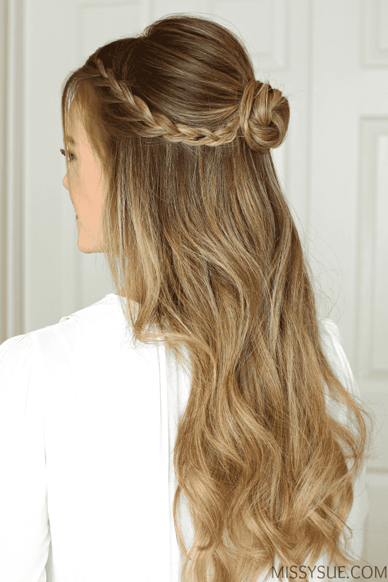 Twisted Half-Up Bun