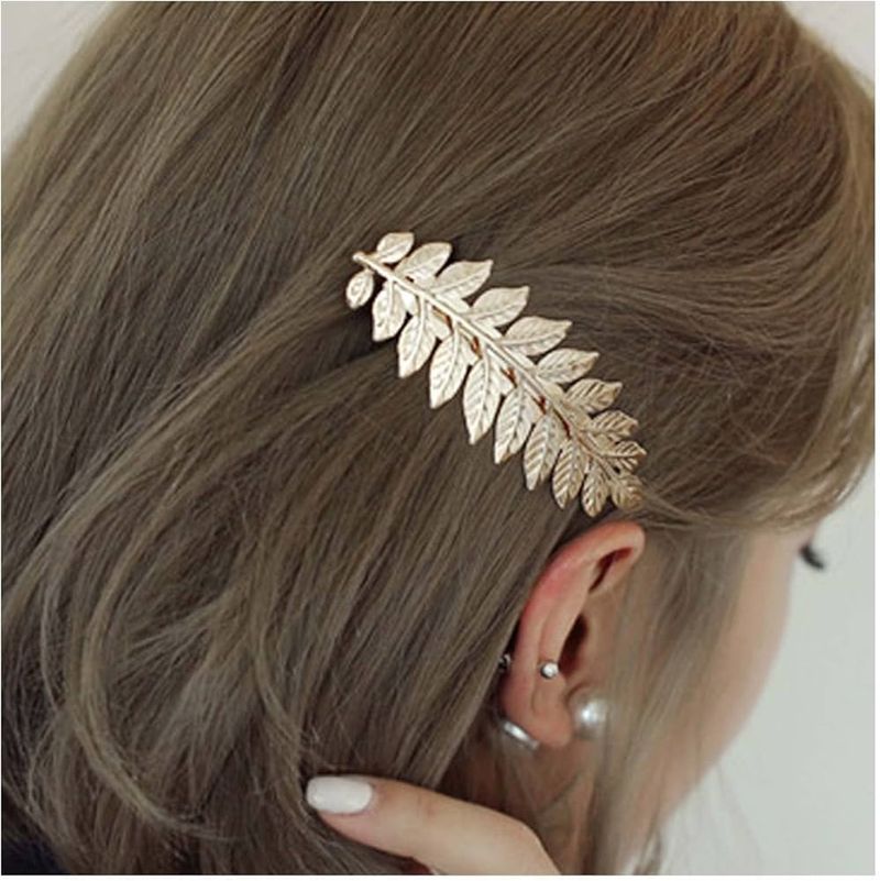 Metallic Leaf Barrette