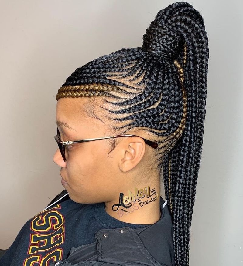 Feed-In High Ponytail