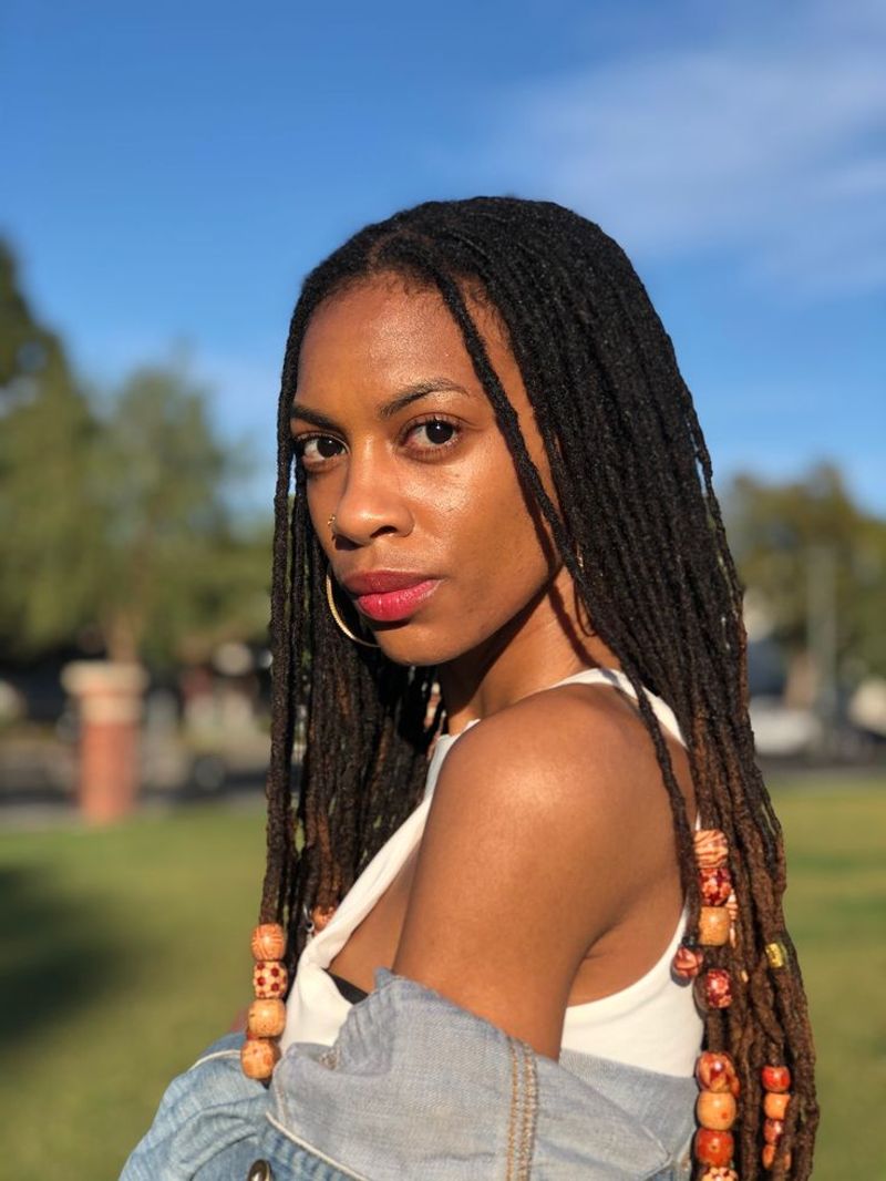 Freeform Locs with Beads