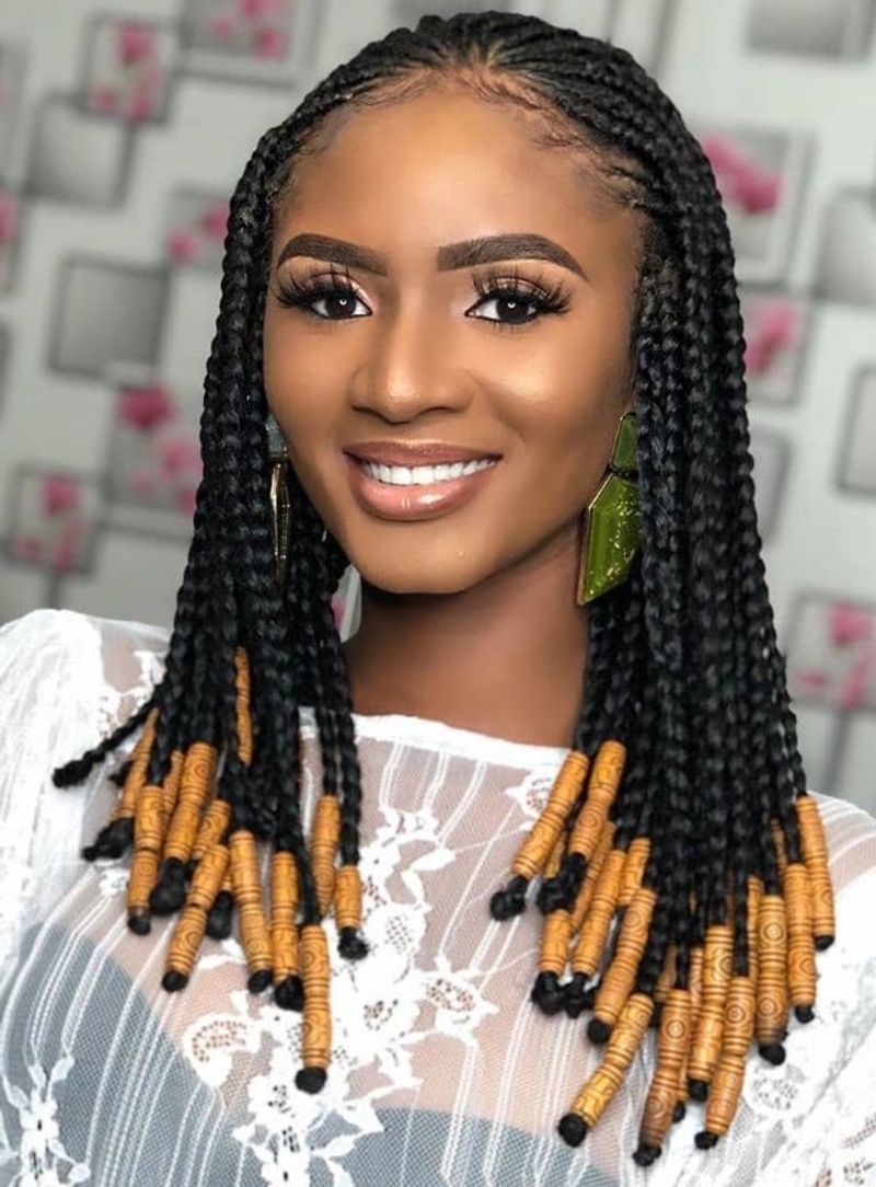 Ghana Braids with Beads