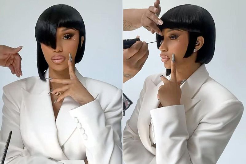 Angular Bob with Glassy Texture
