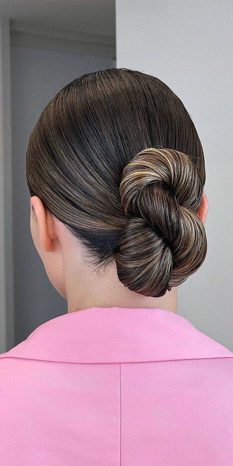 Reflective Updo with Elegant Twists