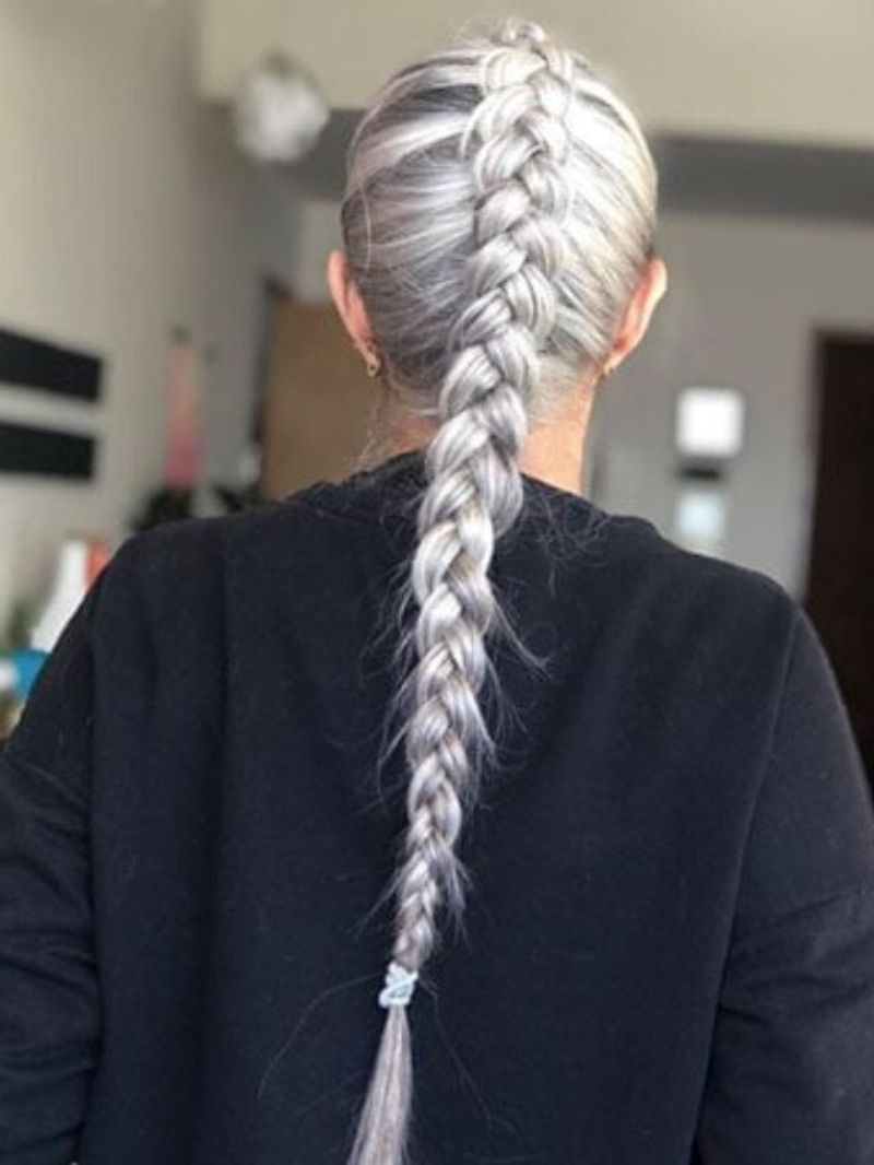 Graceful Gray Braids