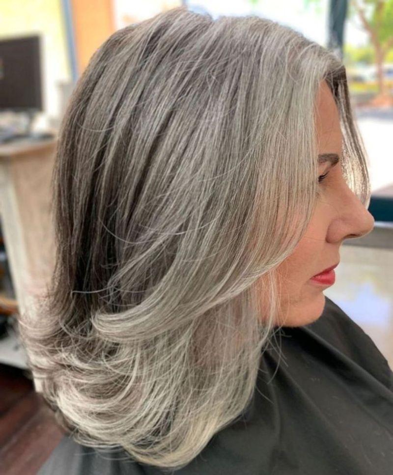 Grey Hair with No Highlights