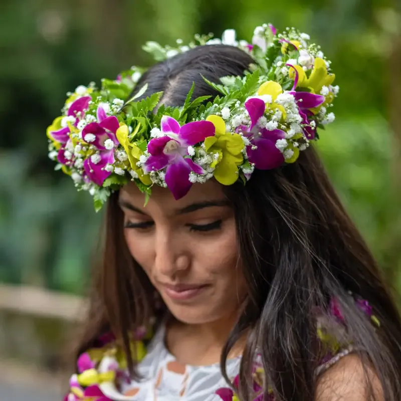 Hawaiian Haku Lei Crown