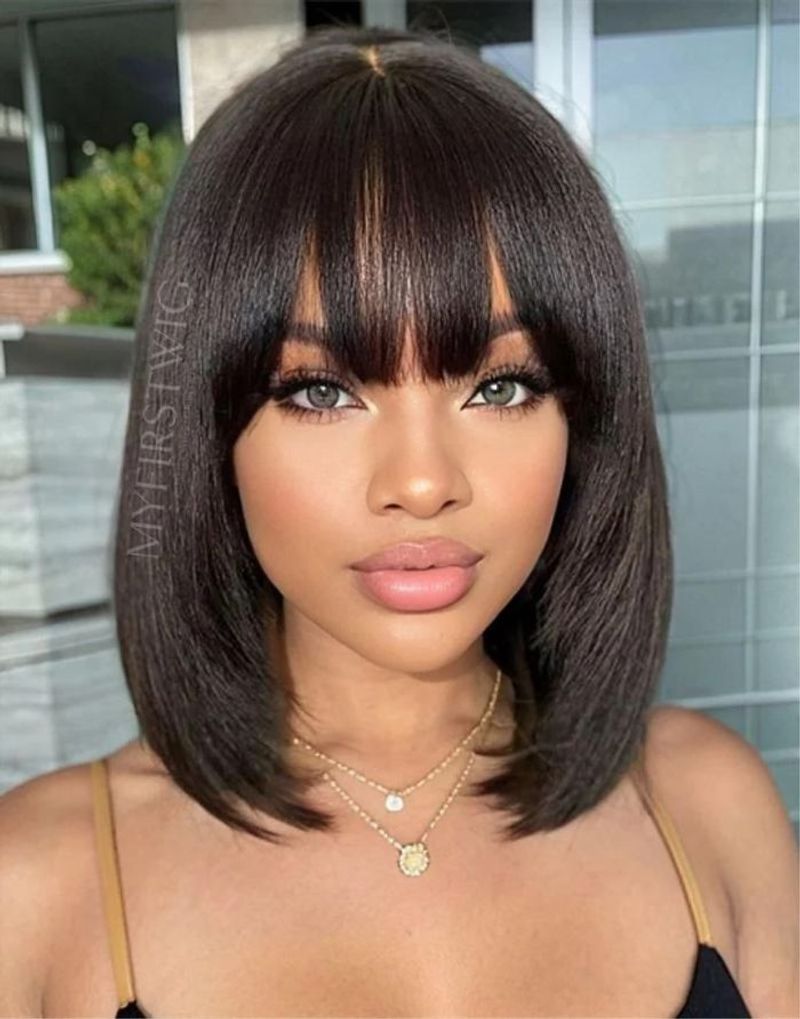 Layered Bob with Bangs