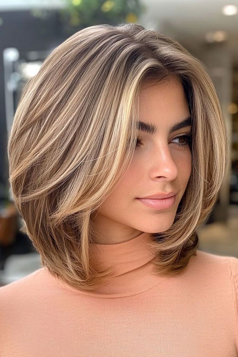 Layered Bob with Highlights