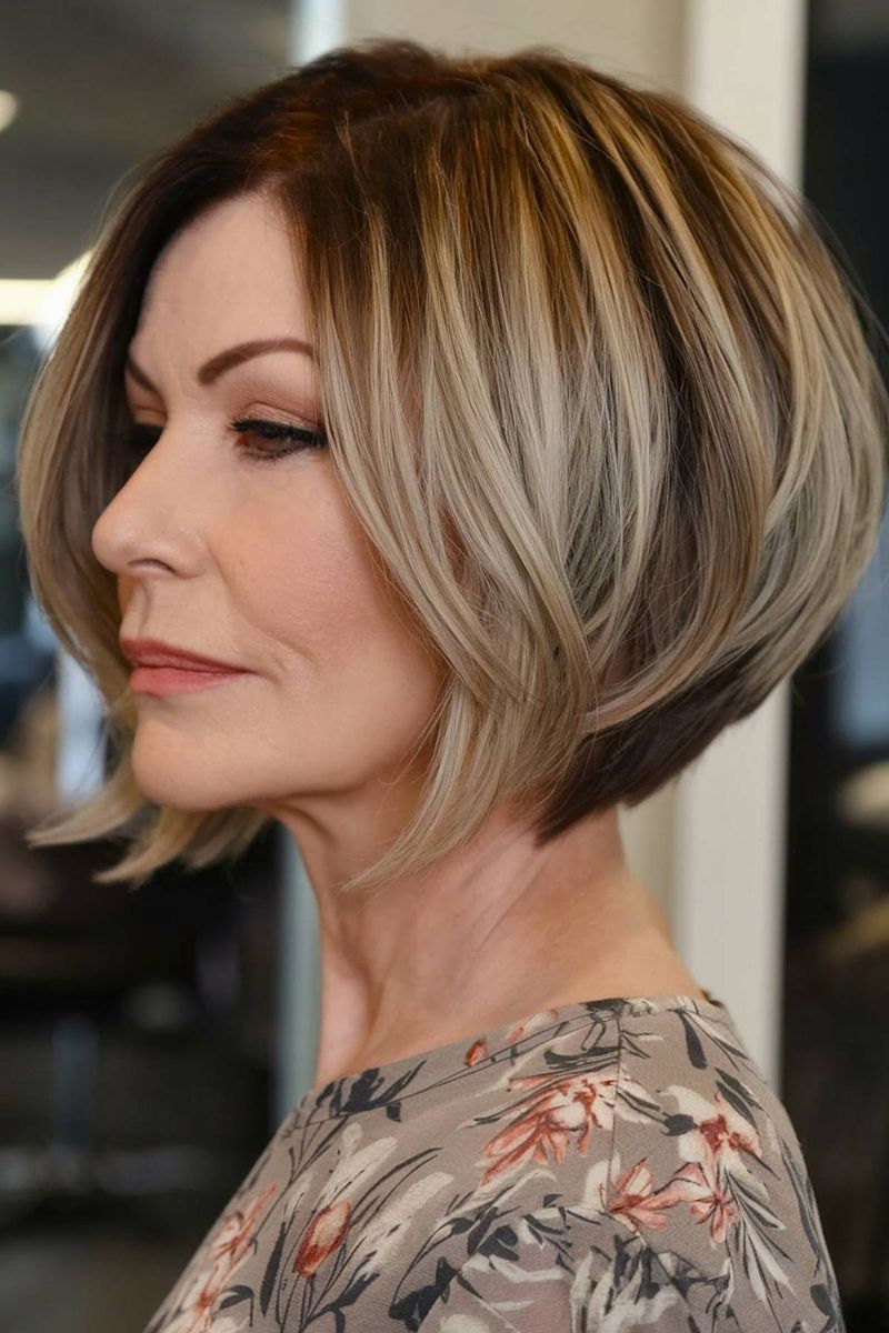 Layered Bob with Highlights