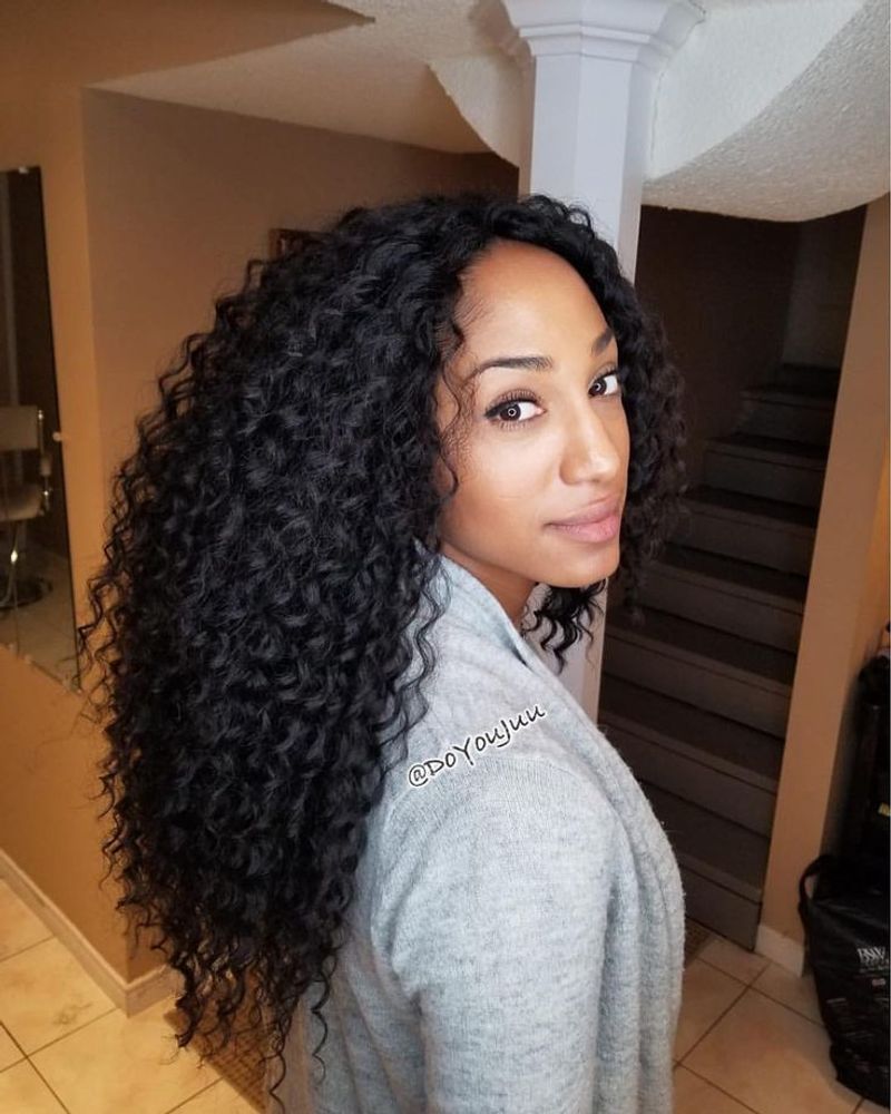 Layered Crochet Curls