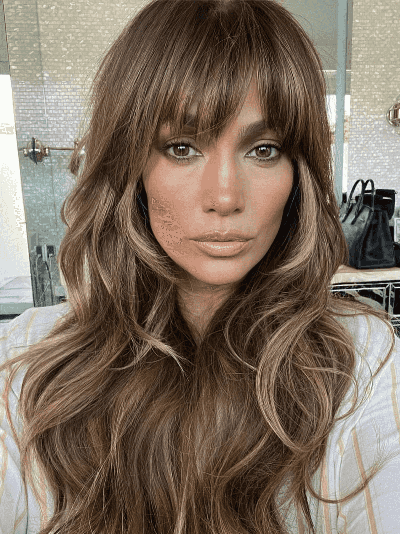 Long Layers with Bangs