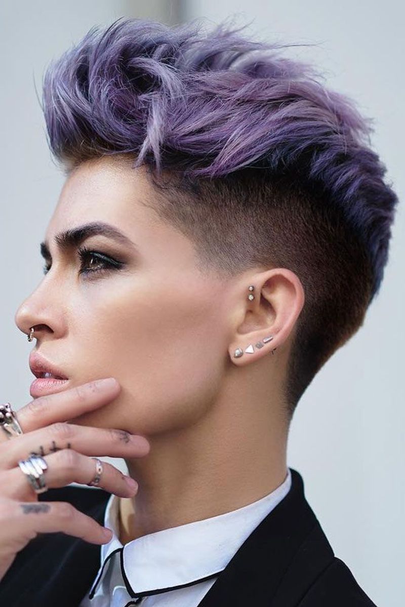 Lilac Undercut Pixie