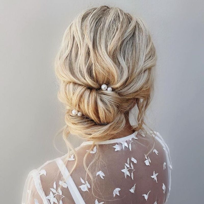Loose Bun with Tendrils