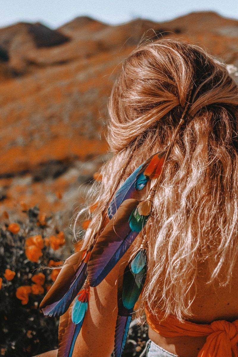 Feathered Hair Clip