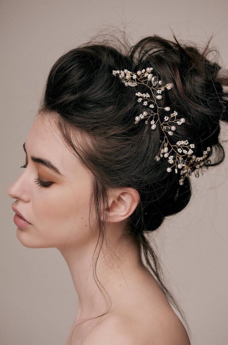 Messy Bun with Accessories