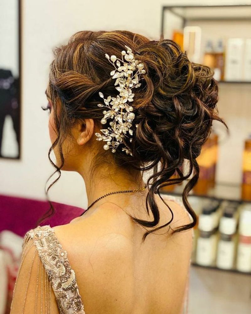 Messy Bun with Accessories