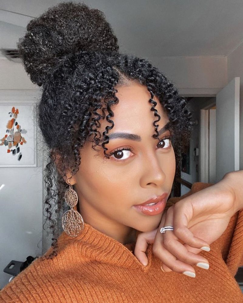 Messy Bun with Curls