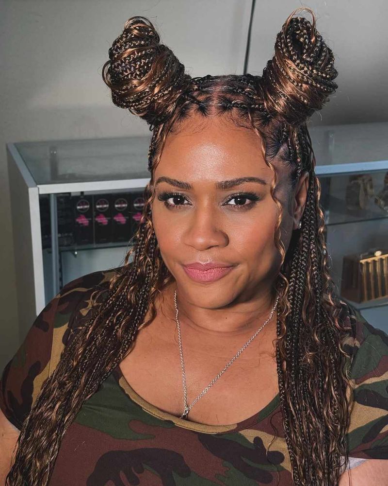 Braided Space Buns